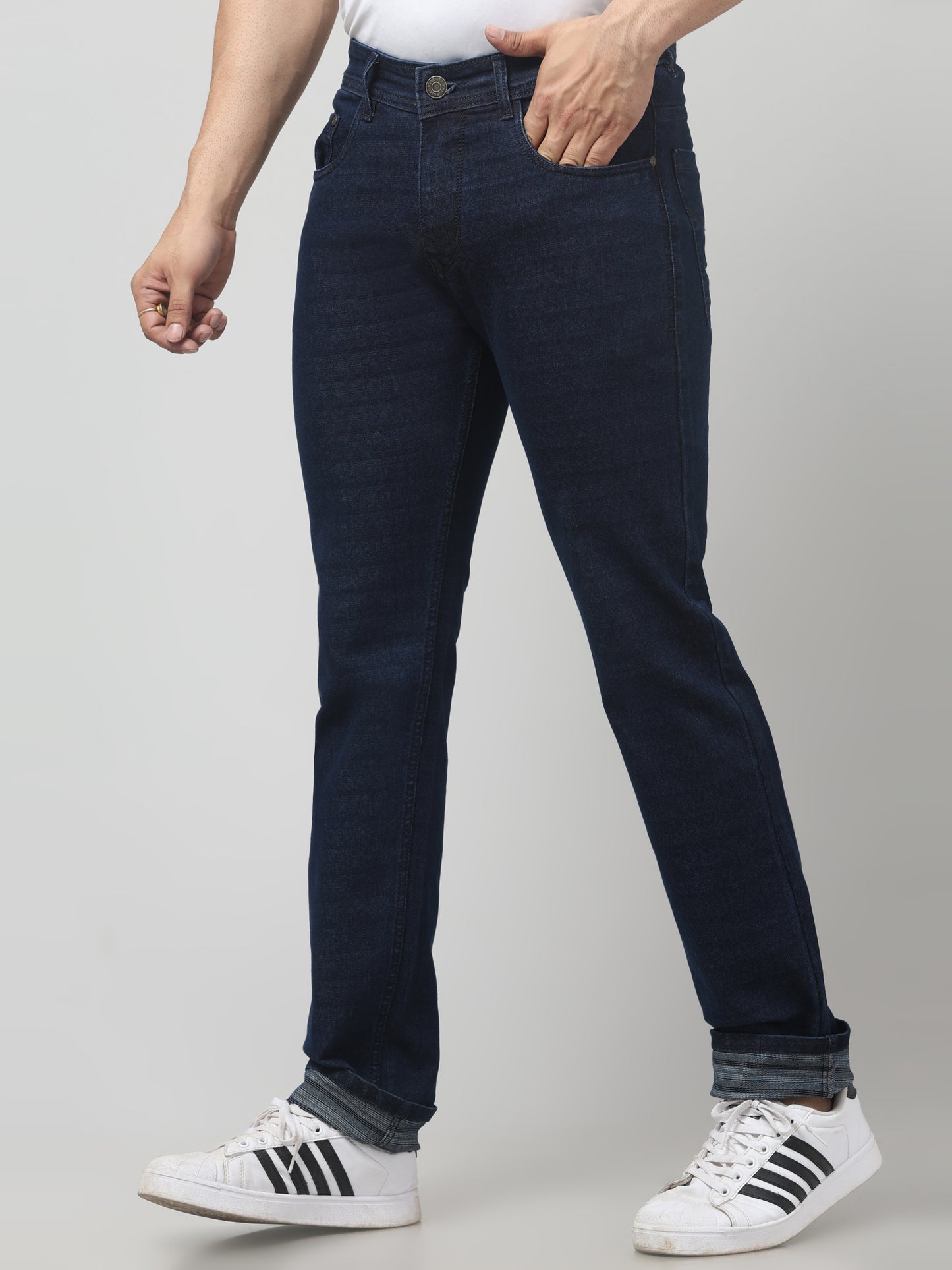 Men's Dark Blue Regular Fit Jeans