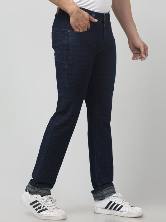 Men's Dark Blue Regular Fit Jeans