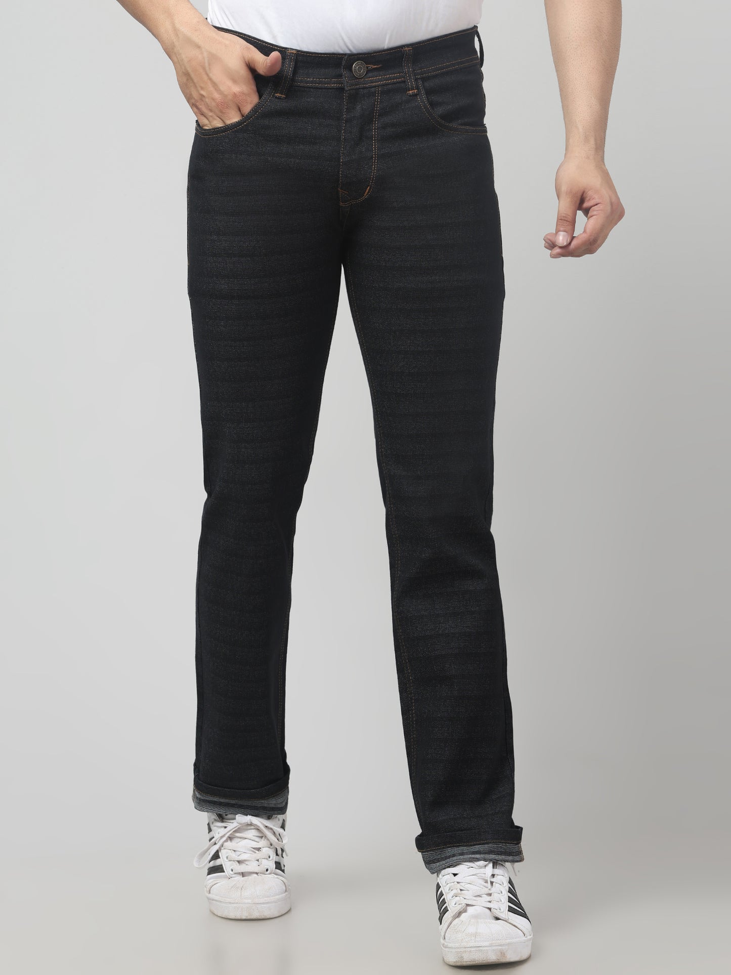 Men's Grey Regular Fit Jeans