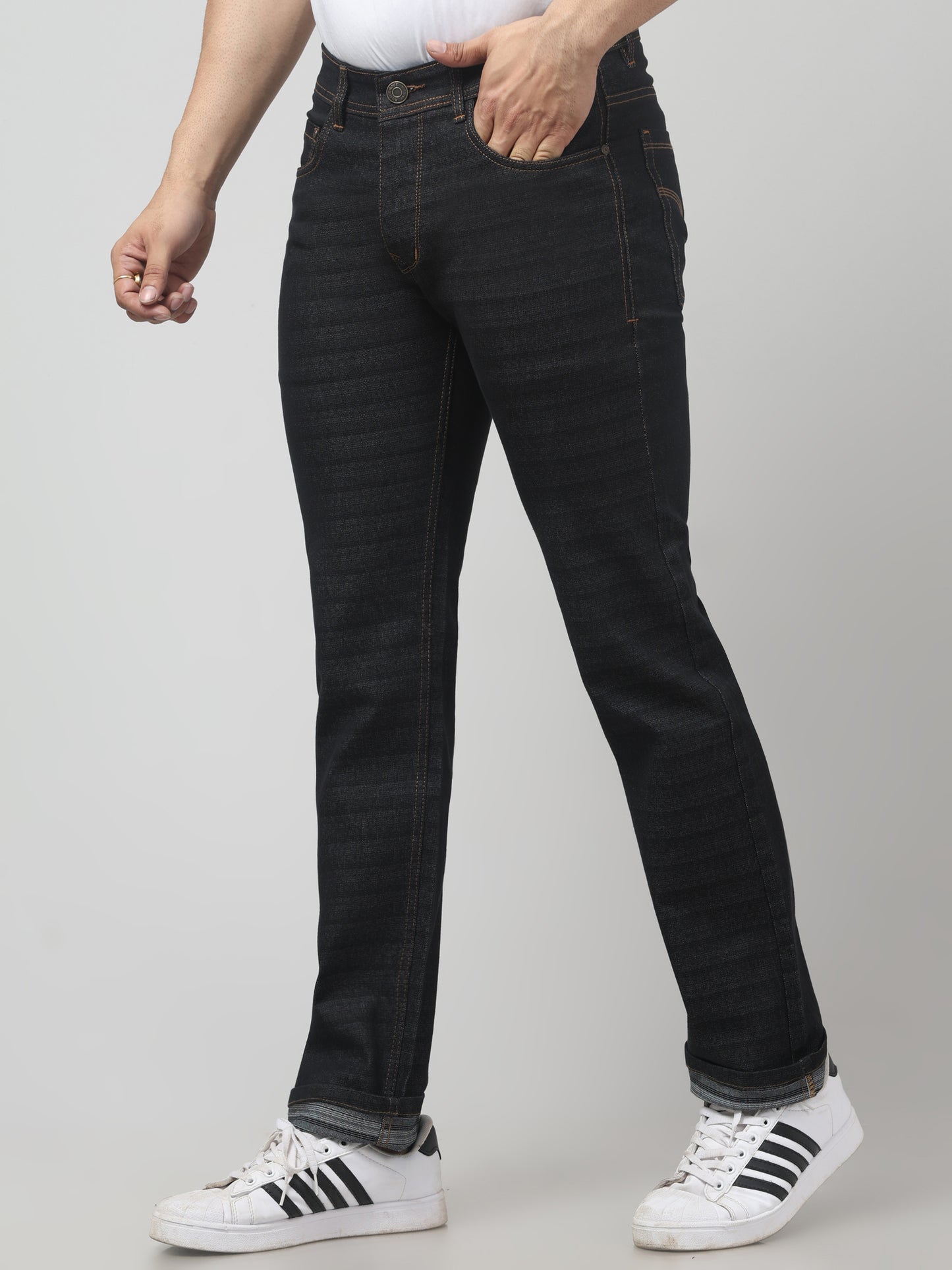 Men's Grey Regular Fit Jeans