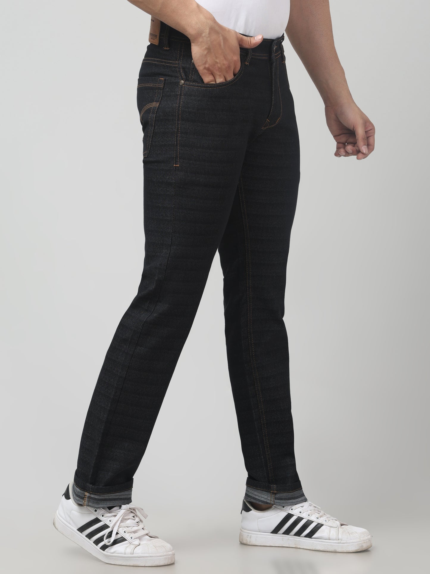 Men's Grey Regular Fit Jeans