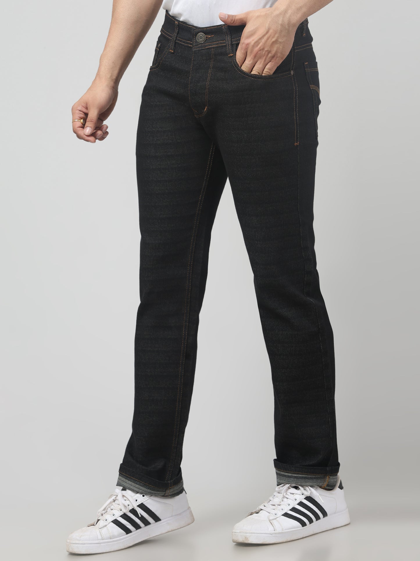 Men's C Black Regular Fit Jeans