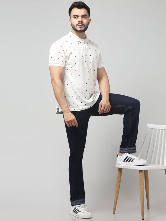 Men's Navy Blue Regular Fit Jeans