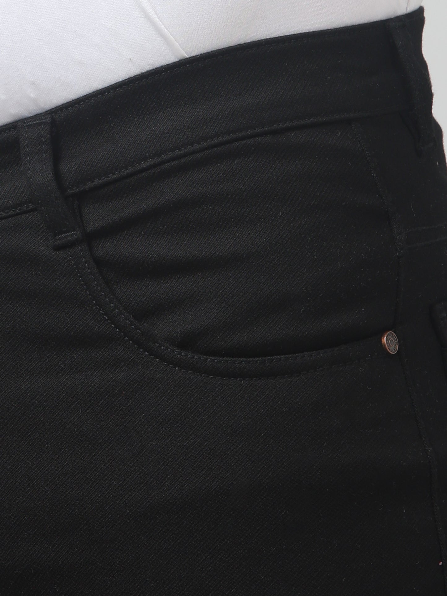 Men's Black Smart Fit Casual Trouser