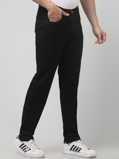 Men's Black Smart Fit Casual Trouser