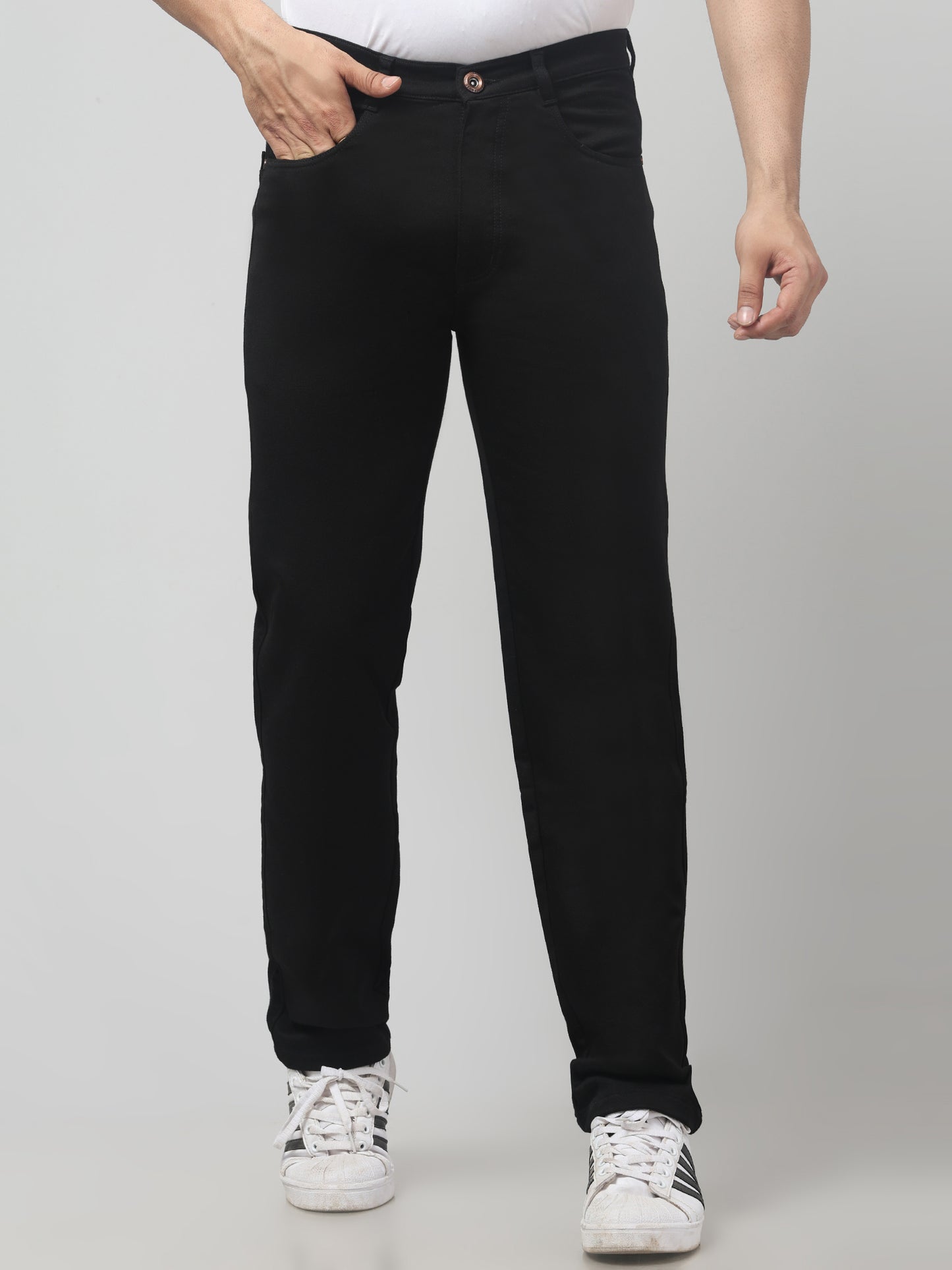 Men's Black Smart Fit Casual Trouser
