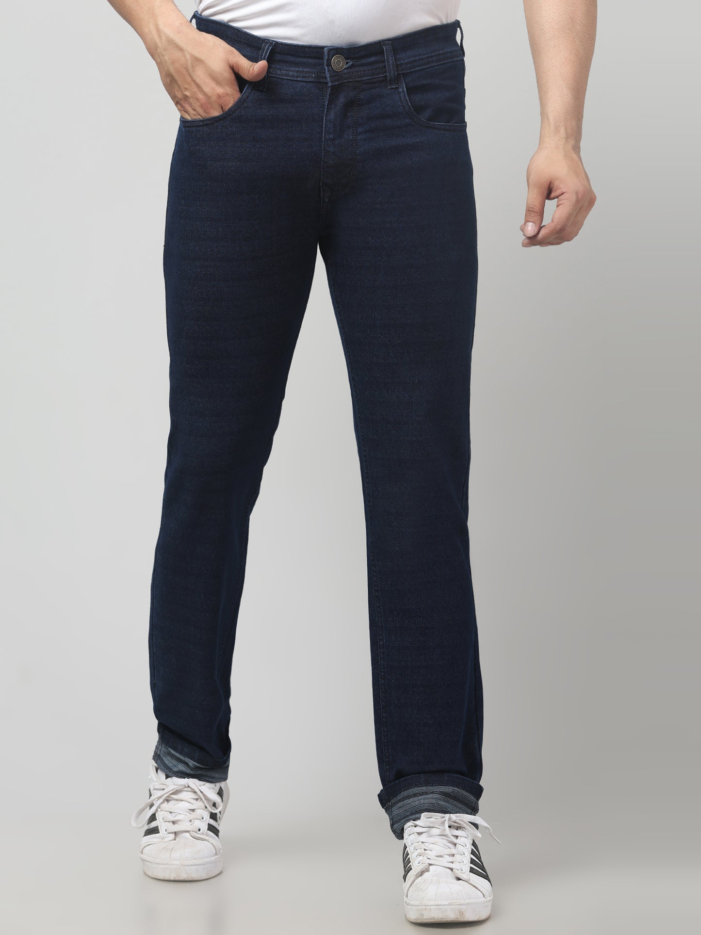 Men's Dark Blue Regular Fit Jeans