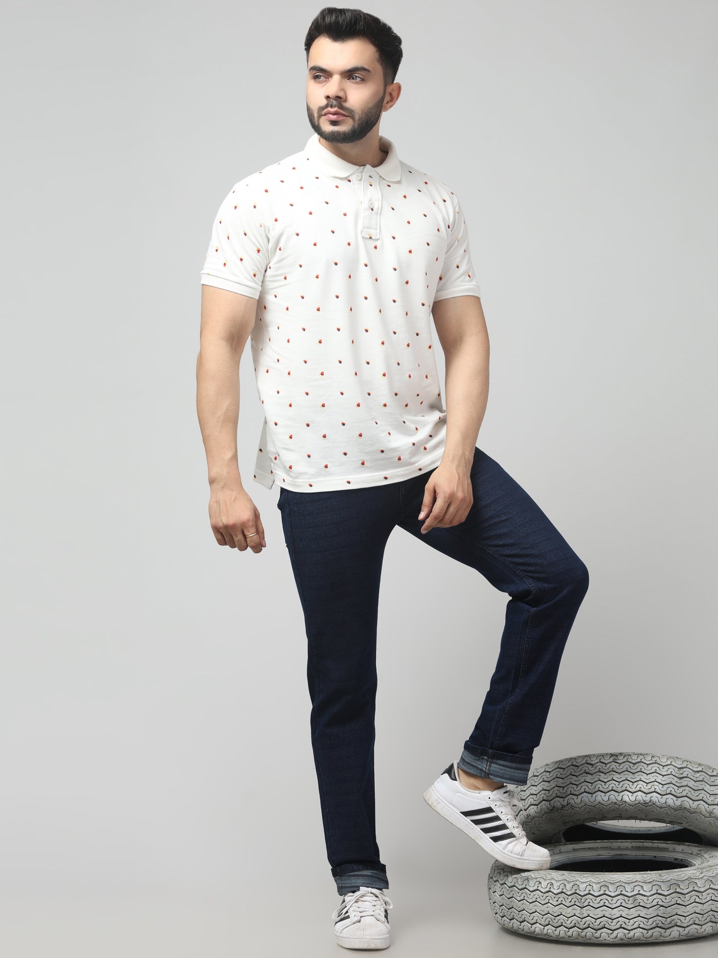 Men's Dark Blue Regular Fit Jeans
