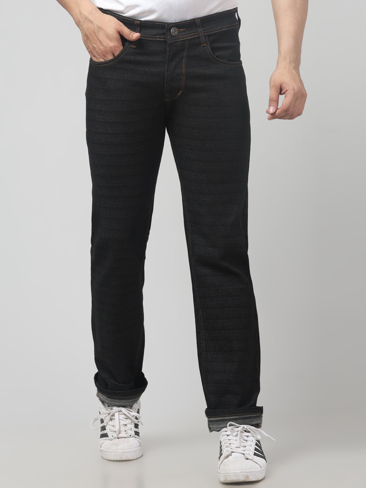 Men's C Black Regular Fit Jeans