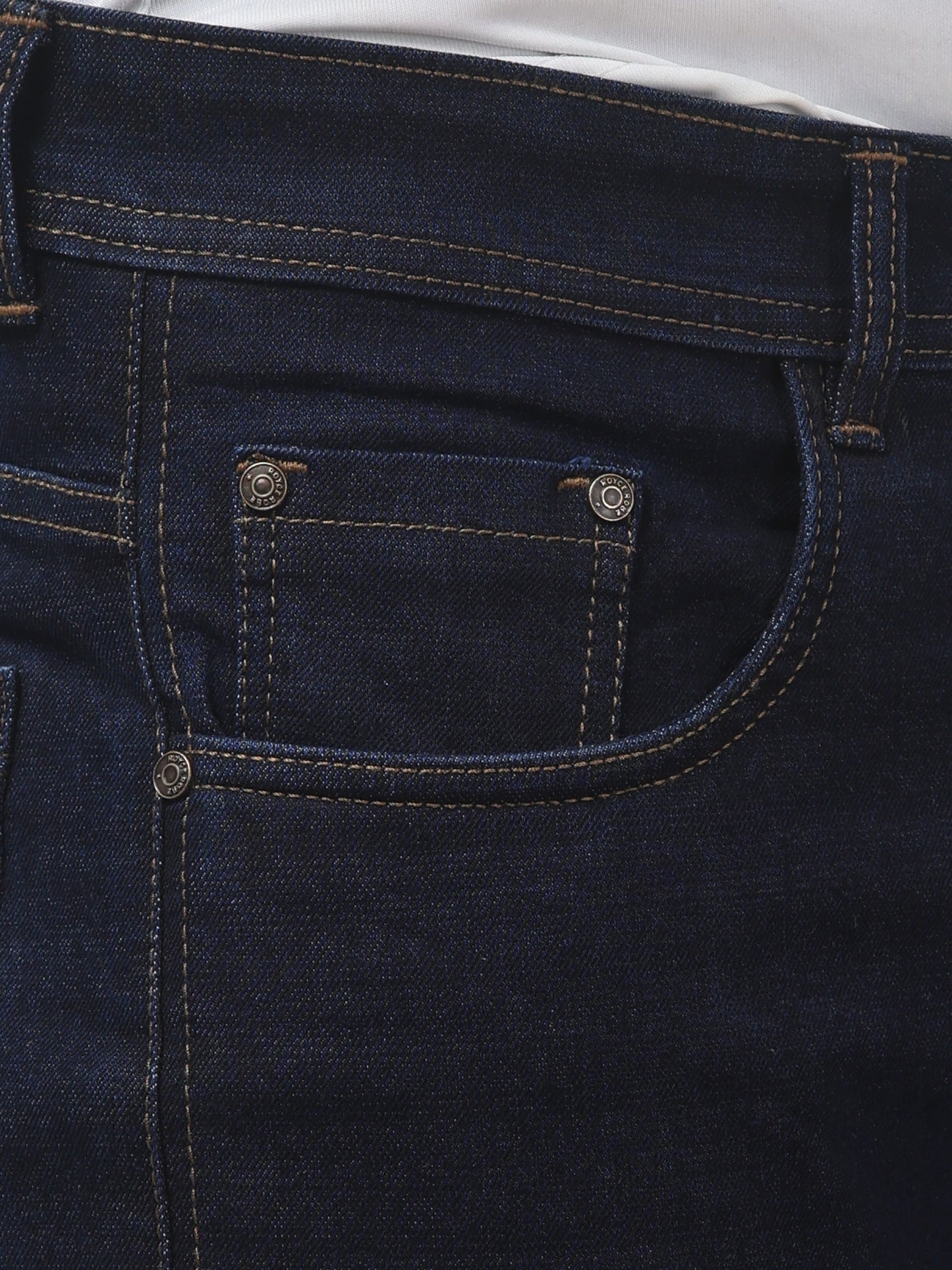 Men's Navy Blue Regular Fit Jeans