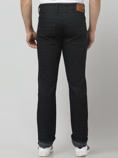 Black Regular Fit Cotton Jeans