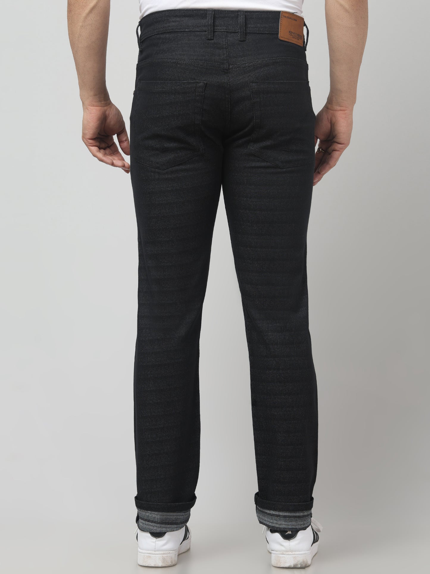 Dark Grey Regular Fit Cotton Jeans
