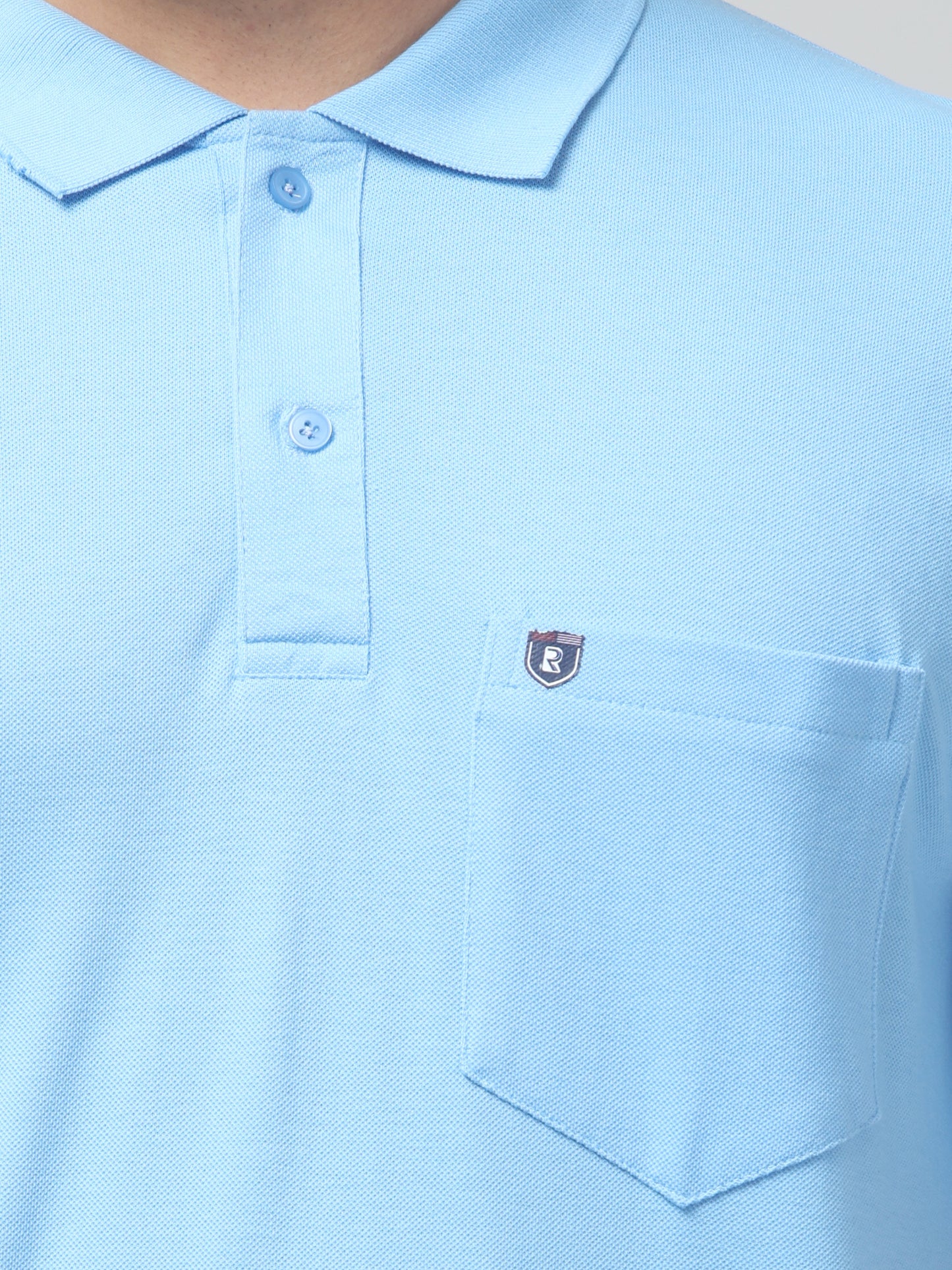 Men's Firozi Polo Neck Half Sleeve T-Shirt