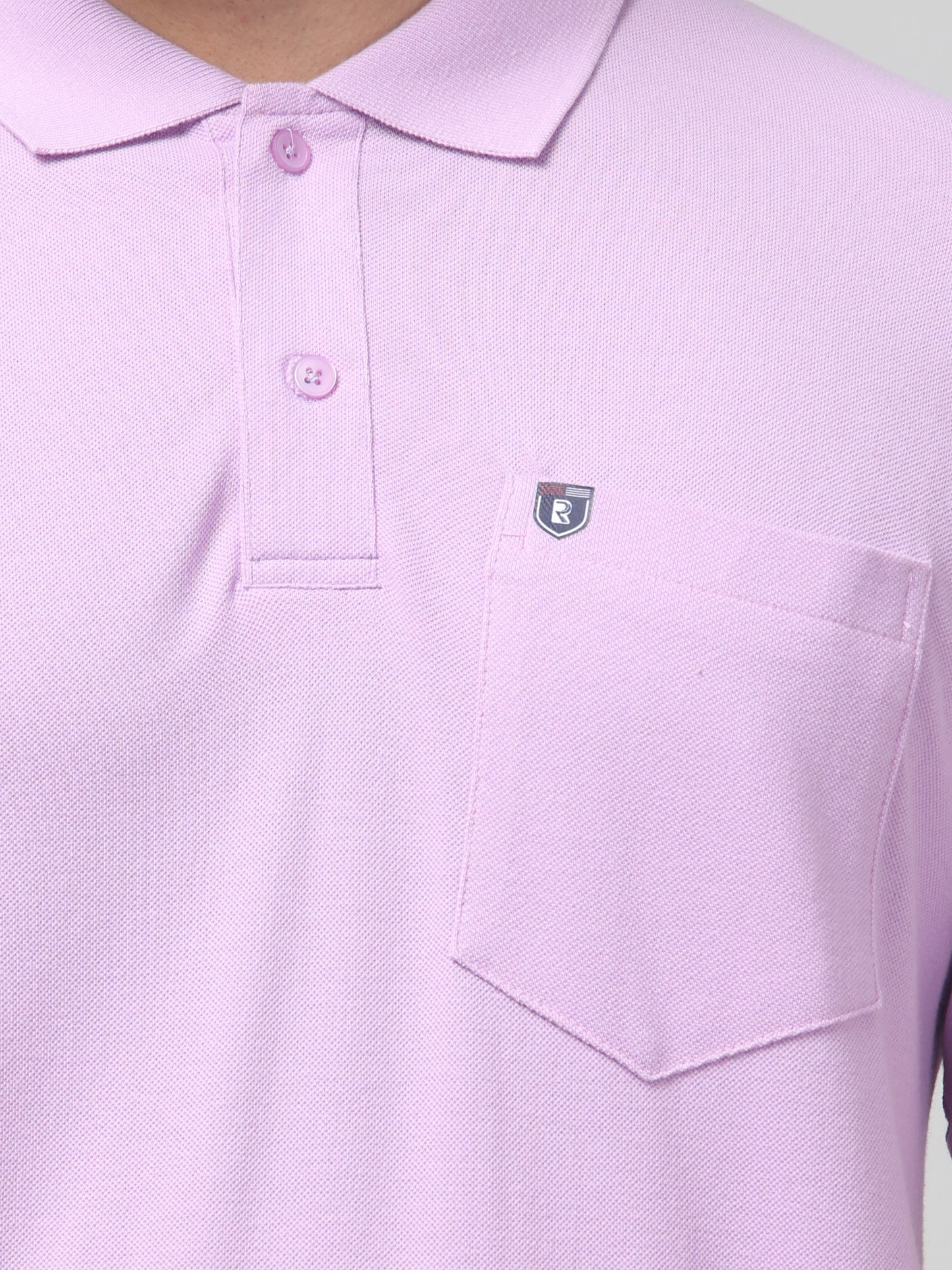 Men's Purple Polo Neck Half Sleeve T-Shirt
