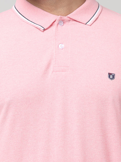 Men's Pink Polo Half Sleeve T-Shirt